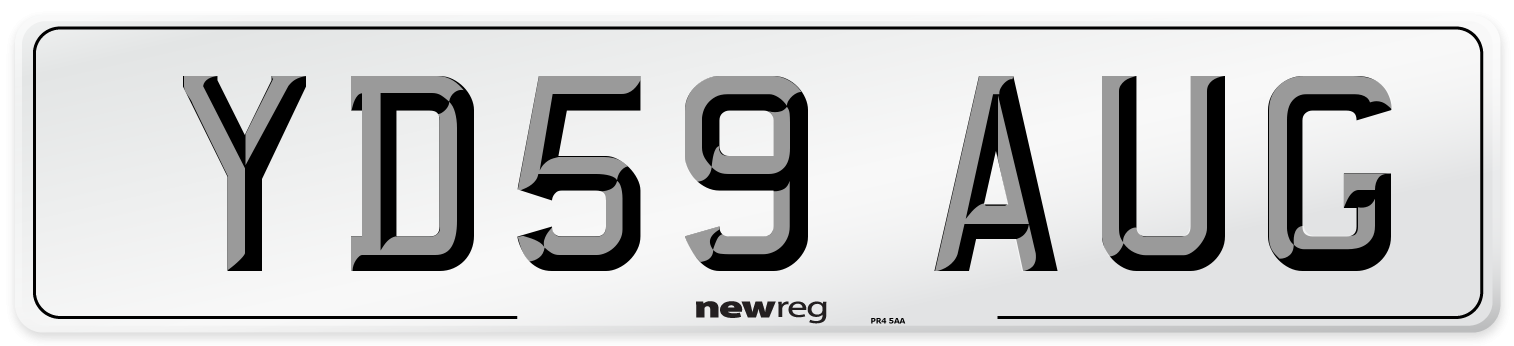 YD59 AUG Number Plate from New Reg